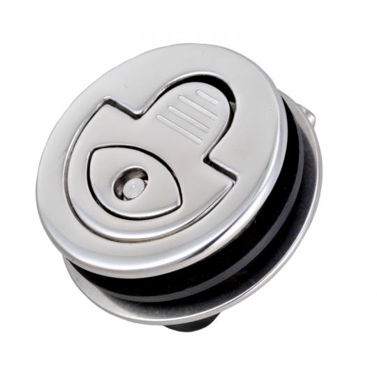 ALZAPAGLIOLO CON CHIAVE STAGNO INOX Ø 60 mm PER PORTELLI SPESSI MAX 22mm