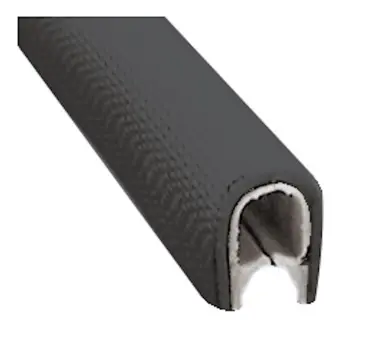 PROFILO DI PROTEZIONE ARMATO IN PVC NERO PER SPESSORI DA 3 - 7 mm