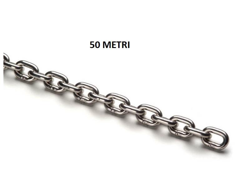 CATENA INOX AISI 316 CALIBRATA PER VERRICELLI Ø 6 FASCIO DA 50 METRI