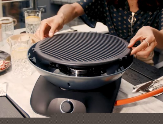 MINI GRILL 360 CV PIASTRA BARBECUE PORTATILE A GAS