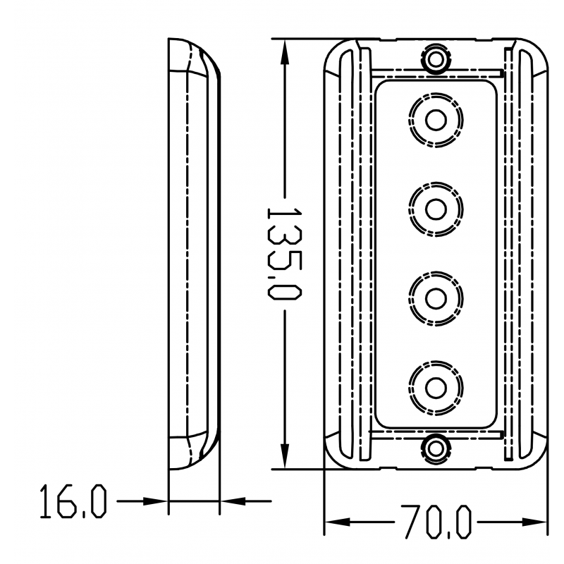 PLAFONIERA LED IN ALLUMINIO ALIMENTAZIONE 8 - 30 V
