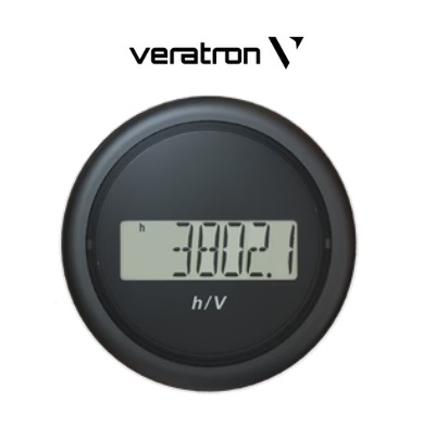 CONTAORE MOTORE DIGITALE CON VOLTOMETRO DISPLAY LCD NERO DELLA VERATRON 