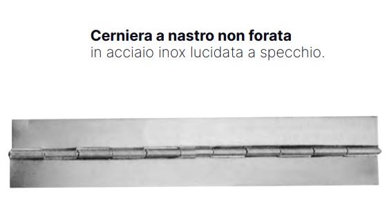 CERNIERA A NASTRO IN ACCIAIO INOX LUCIDO 30 X 0,8 mm BARRA DA 2 METRI