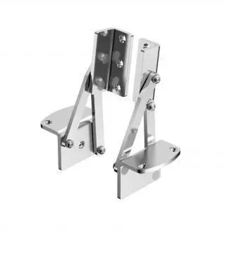 COPPIA DI CERNIERE A PANTOGRAFO 180° PER GAVONI IN ACCIAIO INOX 