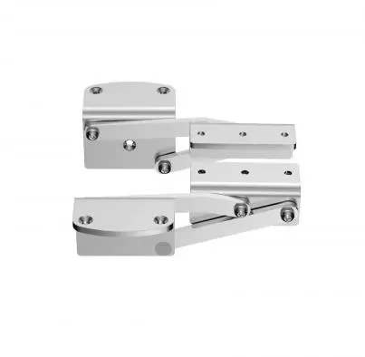 COPPIA DI CERNIERE A PANTOGRAFO 180° PER GAVONI IN ACCIAIO INOX 