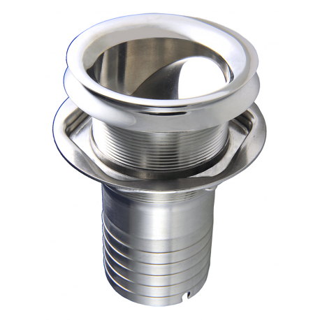 SCARICO MOTORE INOX CON PALETTA PORTAGOMMA Ø 38 mm