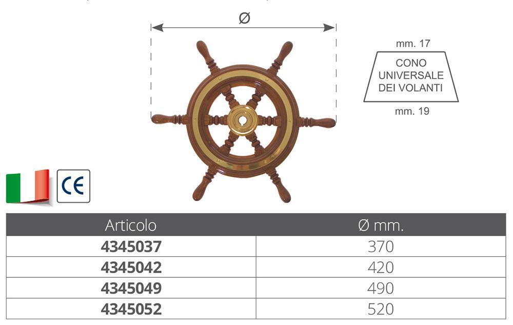 RUOTA TIMONE MM.370