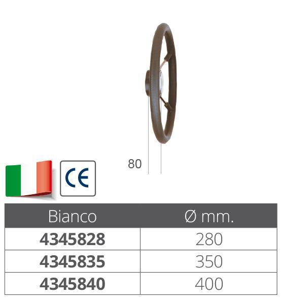 RUOTA TIMONE BIANCO MM. 350