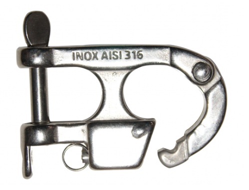 MOSCHETTONE SCI NAUTICO INOX AISI 316 DA  100 mm
