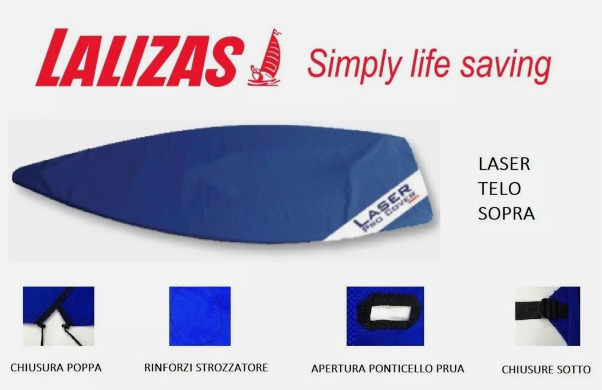 TELO COPRIBARCA PER LASER SUPERIORE DI COLORE BLU CHIARO ORIGINALE LALIZAS DERIVA