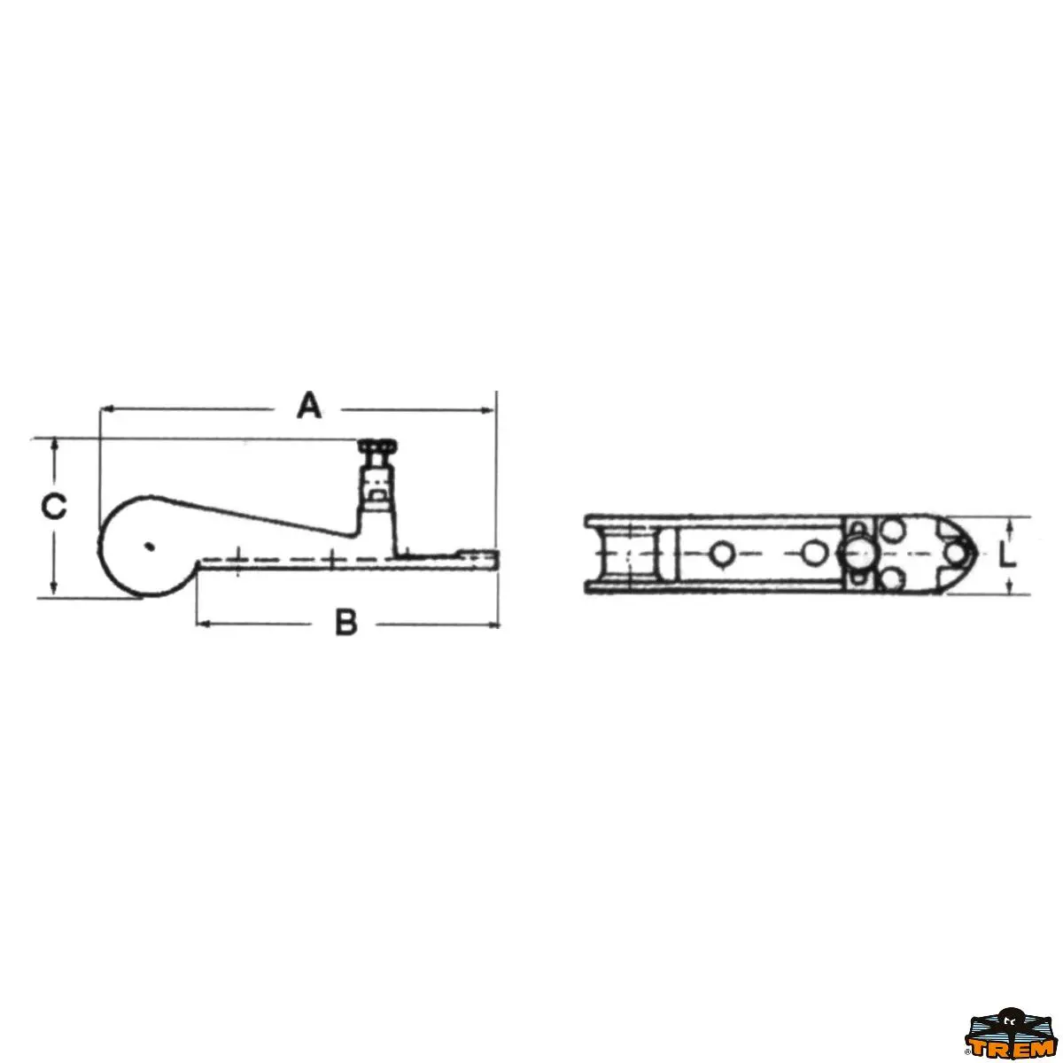 Musone di prua con sistema Stop & LockPer ancora max kg. 10