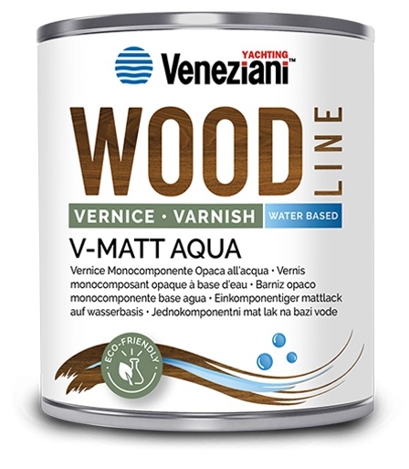 V-MATT AQUA VERNICE TRASPARENTE SATINATA MONOCOMPONENTE ALL'ACQUA DA 0,75 LT